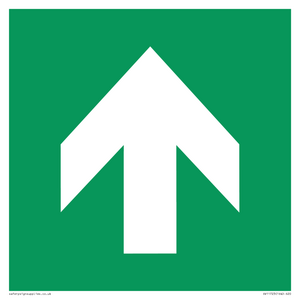 E907 Safe condition: Up / forwards arrow (90 deg supplimentary)